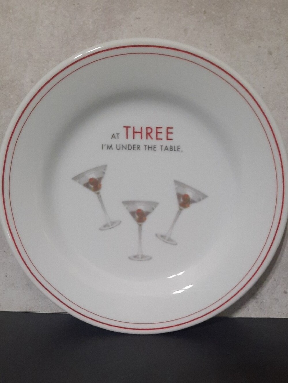 Restoration Hardware Dorothy Parker Martini Appetizer Plates - Picture 4 of 7